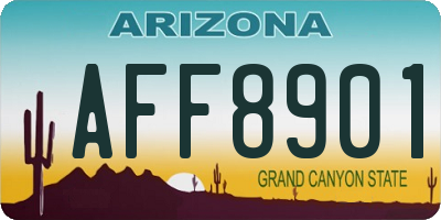 AZ license plate AFF8901
