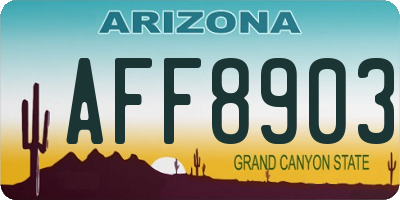 AZ license plate AFF8903