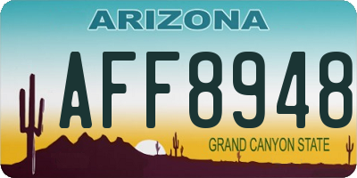 AZ license plate AFF8948