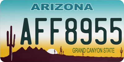 AZ license plate AFF8955