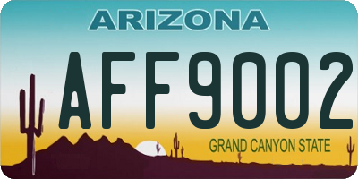 AZ license plate AFF9002
