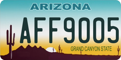 AZ license plate AFF9005