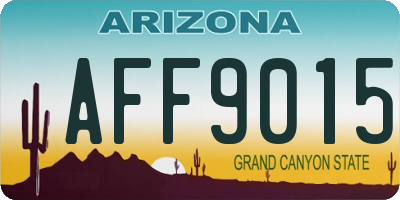 AZ license plate AFF9015