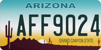 AZ license plate AFF9024