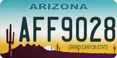 AZ license plate AFF9028