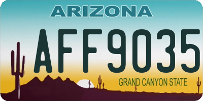 AZ license plate AFF9035