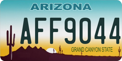 AZ license plate AFF9044