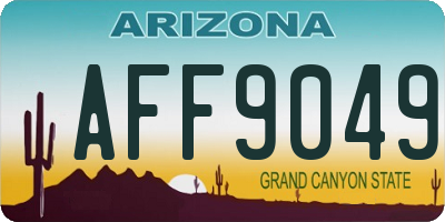 AZ license plate AFF9049