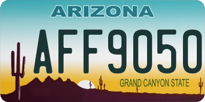 AZ license plate AFF9050
