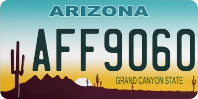AZ license plate AFF9060