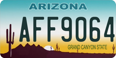 AZ license plate AFF9064
