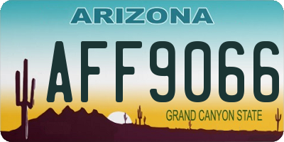AZ license plate AFF9066