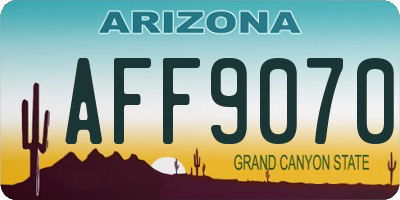 AZ license plate AFF9070