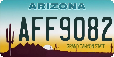 AZ license plate AFF9082