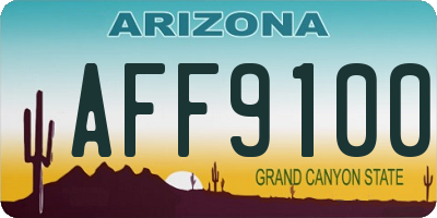 AZ license plate AFF9100