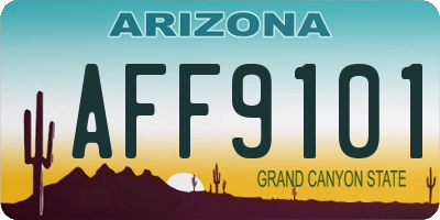 AZ license plate AFF9101