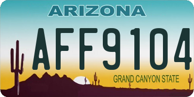 AZ license plate AFF9104