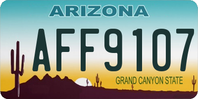 AZ license plate AFF9107
