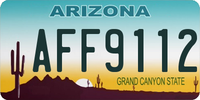 AZ license plate AFF9112