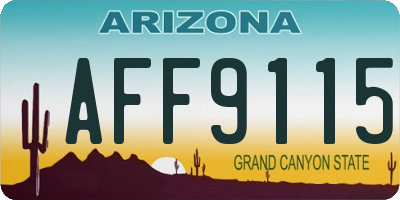 AZ license plate AFF9115