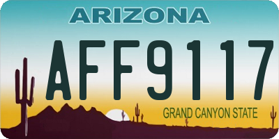 AZ license plate AFF9117