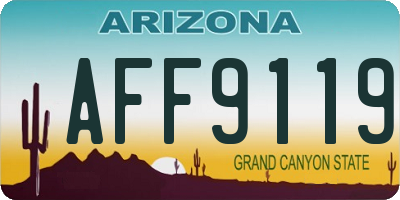 AZ license plate AFF9119