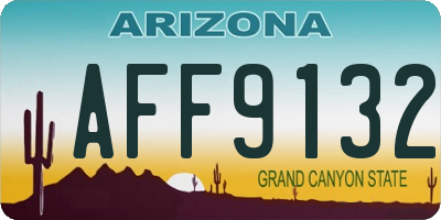 AZ license plate AFF9132