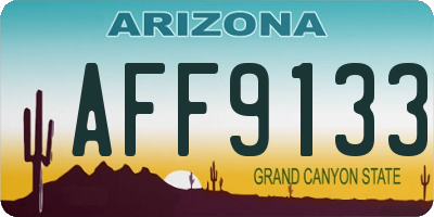 AZ license plate AFF9133