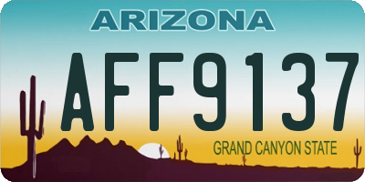 AZ license plate AFF9137