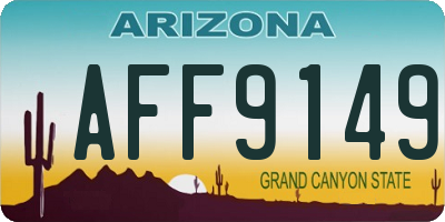 AZ license plate AFF9149