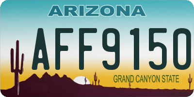 AZ license plate AFF9150