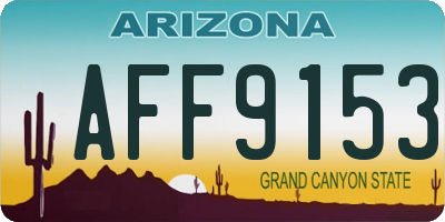 AZ license plate AFF9153
