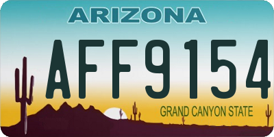 AZ license plate AFF9154