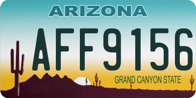 AZ license plate AFF9156