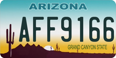 AZ license plate AFF9166