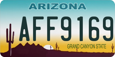 AZ license plate AFF9169