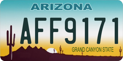 AZ license plate AFF9171