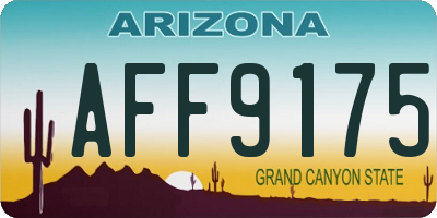 AZ license plate AFF9175