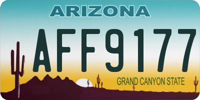 AZ license plate AFF9177