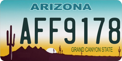 AZ license plate AFF9178