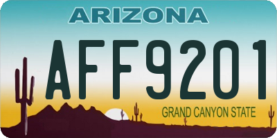 AZ license plate AFF9201