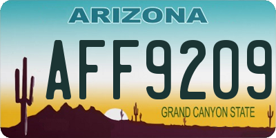 AZ license plate AFF9209