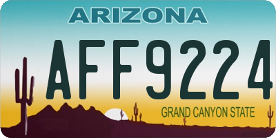 AZ license plate AFF9224