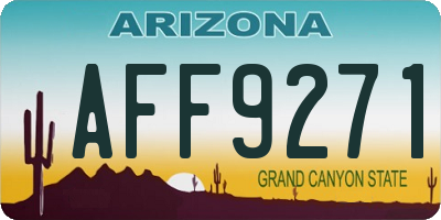 AZ license plate AFF9271