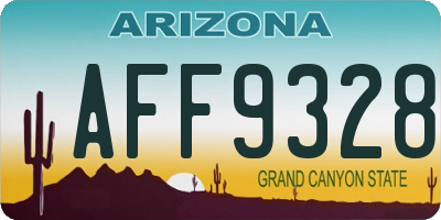 AZ license plate AFF9328