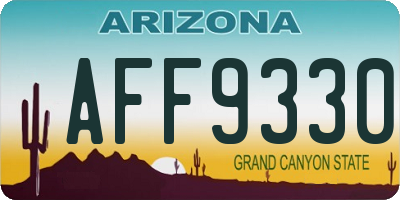 AZ license plate AFF9330