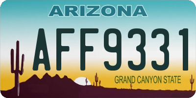 AZ license plate AFF9331