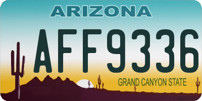 AZ license plate AFF9336