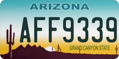 AZ license plate AFF9339