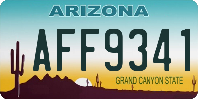 AZ license plate AFF9341